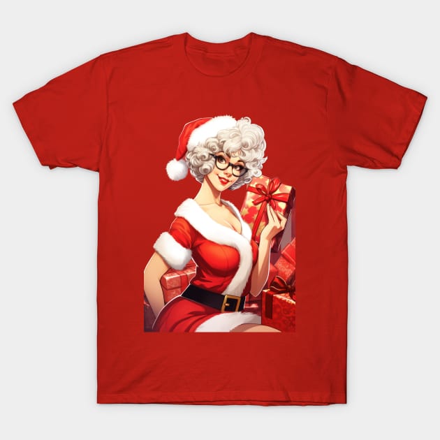 Mrs Claus T-Shirt by TooplesArt